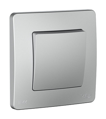 Переключатель 1 СП IP44 10А cх.6 SE Blanca алюминий