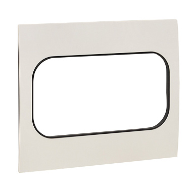 Рамка 2-постовая для розетки EKF Стокгольм белая c черной линией