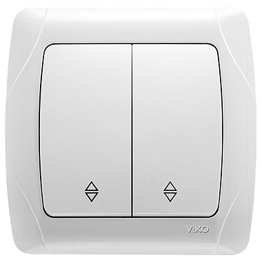 Выключатель 2 СП 10А проходной Viko Carmen белый