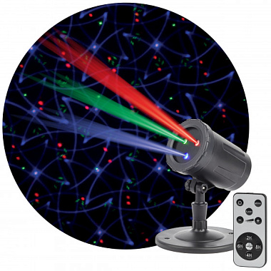 Проектор ENIOP-05  ЭРА Laser Калейдоскоп, IP44, 220В Б0047976