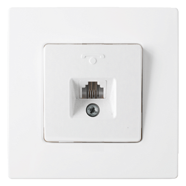 Розетка 1 СП телефонная RJ12 Bylectrica Мастер белый