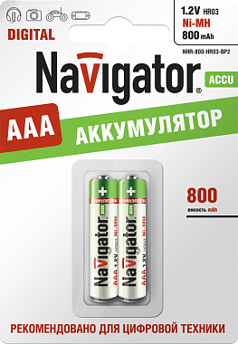 Аккумулятор (ААА 1.2В 800mA*ч) Navigator 94 461