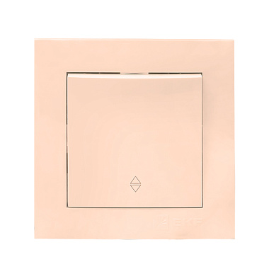 Выключатель 1 СП 10А проходной EKF Валенсия кремовый