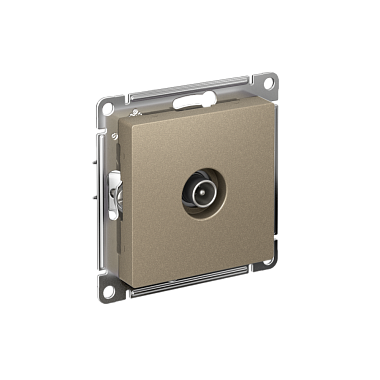 Розетка 1 СП TV проходная 4дБ механизм SE AtlasDesign шампань