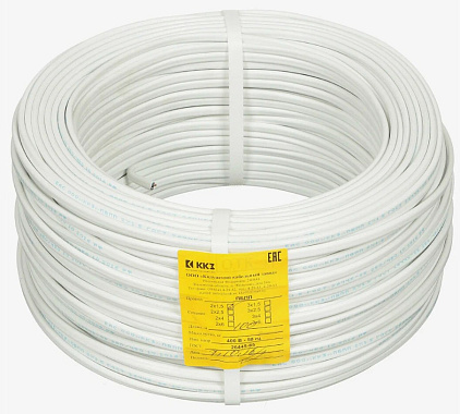 ПУНП 2х1,5 Провод бытовой плоский белый ГОСТ (ККЗ)