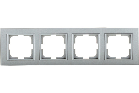 Рамка 4-постовая Ovivo Mina серебро
