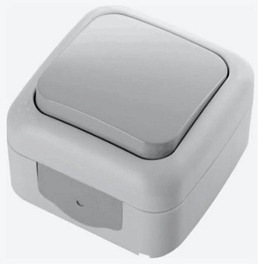 Выключатель 1 ОП IP54 10А Viko Palmiye серый