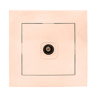 Розетка 1 СП TV EKF Валенсия кремовый