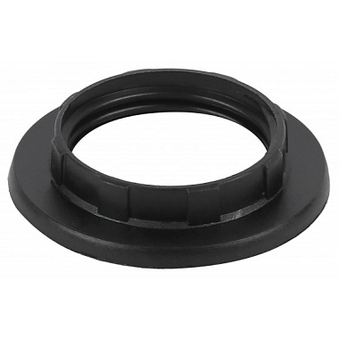 Кольцо прижимное к патрону Е14 пластик черное ЭРА Б0043678
