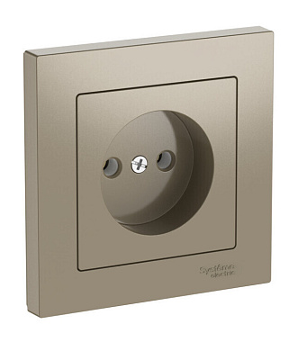 Розетка 1 СП 16А безвинт. зажим SE AtlasDesign шампань
