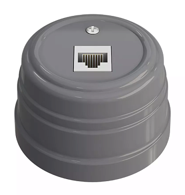 Розетка компьютерная RJ45 пластиковая МезонинЪ Усадьба серый