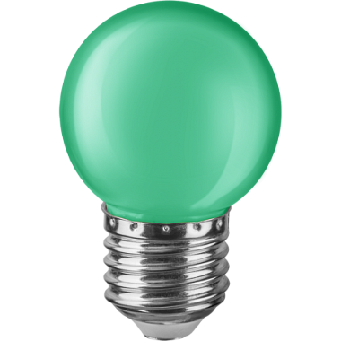 Лампа светодиодная Е27   1Вт 220-240В шар зеленый Navigator 71 828