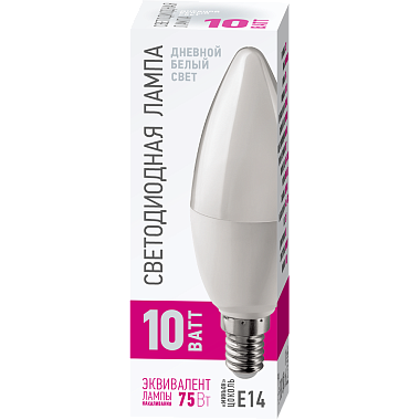 Лампа светодиодная Е14 10Вт 6500К 176-264В свеча ОНЛАЙТ PROMO 90 115