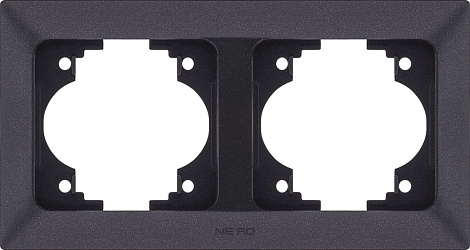 Рамка 2-постовая гориз. Ne-ad Aras черный
