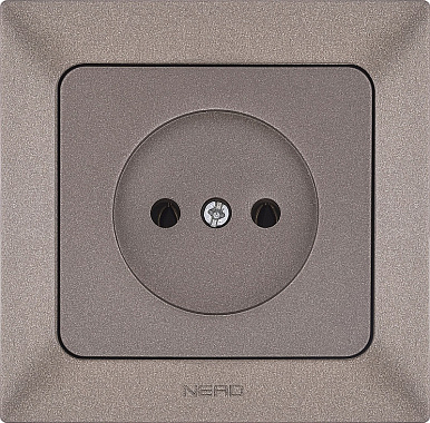 Розетка 1 СП 16А Ne-ad Aras мокко