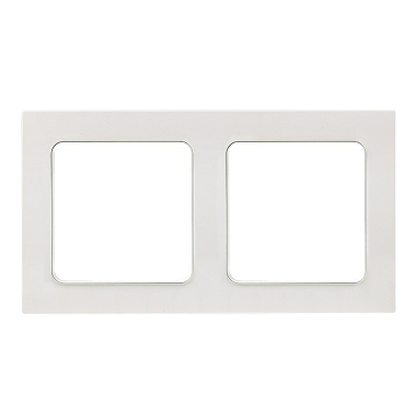 Рамка 2-постовая EKF Стокгольм белая