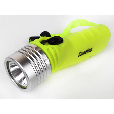 Фонарь для дайвинга Camelion желт., LED 3W SEOUL, глуб. 30м, 4xLR6, пласт.+алюм., блистер