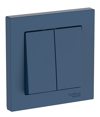 Выключатель 2 СП 10АХ сх.5 безвинт. зажим SE AtlasDesign аквамарин