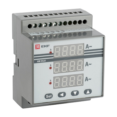 Амперметр цифровой на DIN трехфазный (без поверки) AD-G33 EKF PROxima