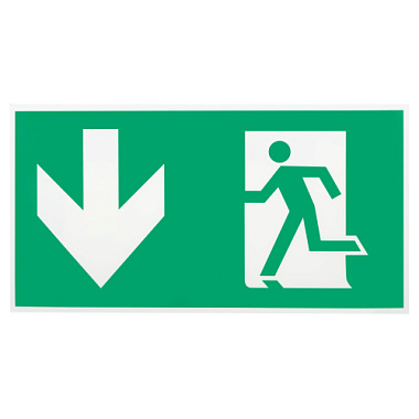 Пиктограмма пленка бэклит Человек-стрелка-вниз зеленая для SSA-103 ЭРА Б0057714