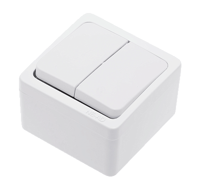 Выключатель 2 ОП 10А Ne-ad Murat белый