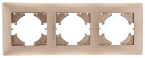 Рамка 3-постовая Gusi Electric Bravo шампань