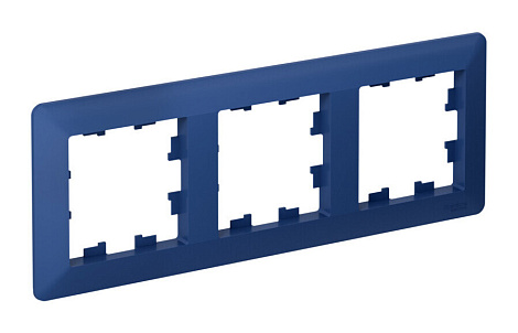 Рамка 3-постовая SE AtlasDesign Air аквамарин/дымчатый черный