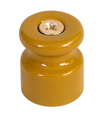 Изолятор для ретро провода фарфор МезонинЪ песочное золото