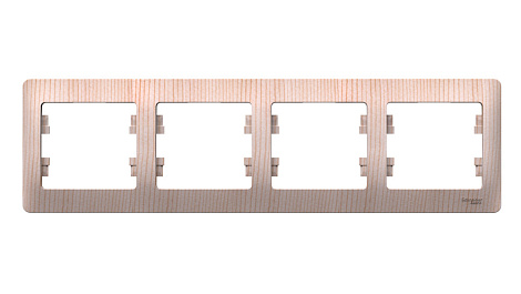 Рамка 4-постовая гориз. SE Glossa сосна