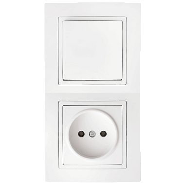 Блок комб. СП (1кл + 1роз) Bylectrica Уют белый