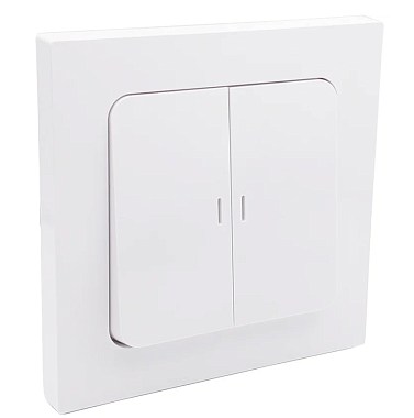 Выключатель 2 СП 10А с подсв. Bylectrica Astrum белый