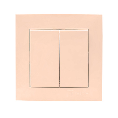 Выключатель 2 СП 10А EKF Валенсия кремовый