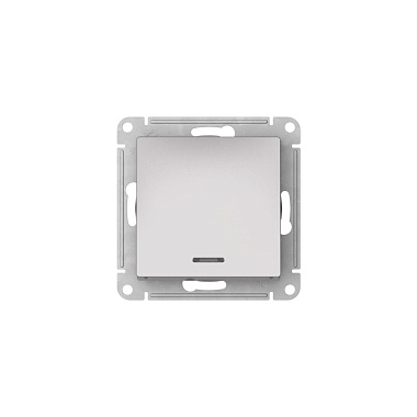 Переключатель 1 СП 10АХ с подсв. сх.6а механизм безвинт. зажим SE AtlasDesign алюминий