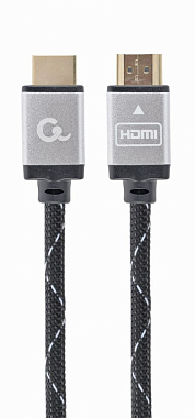 Кабель HDMI Cablexpert, серия Platinum, 3 м, v2.0, M/M, позол.разъемы, титановый метал. корпус, нейлоновая оплетка, блистер