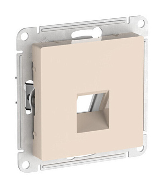 Лицевая панель розетки 1-местной для функций типа Keystone SE Atlasdesign бежевый