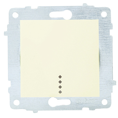 Выключатель 1 СП 10А с подсв. механизм Ovivo крем
