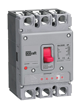 Выключатель автоматический 3P 250А 70кА с электрон. расц. ВА-353E DEKraft