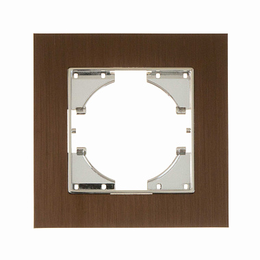 Рамка 1-постовая Gusi Electric Ugra аллюминий, цвет коричневый