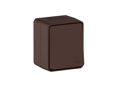 Переключатель 1 ОП IP54 10 АХ SE AtlasDesign Profi54 коричневый