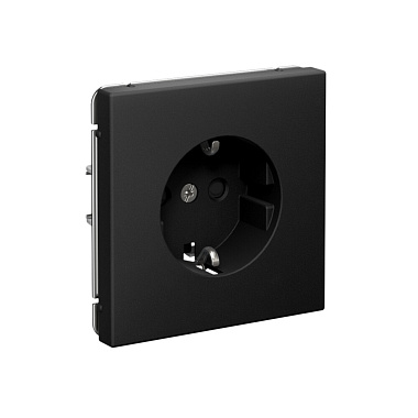Розетка с заземлением 1 СП 16А с з/шт механизм SE ArtGallery карбон