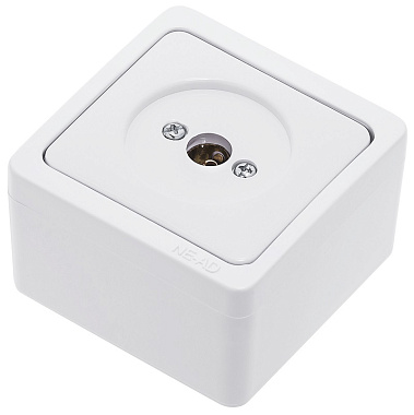 Розетка 1 ОП TV проходная/концевая Ne-ad Murat белый