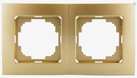 Рамка 2-постовая Nilson Touran Metallic золото
