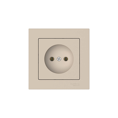 Розетка 1 СП 16А безвинт. зажим SE AtlasDesign песочный