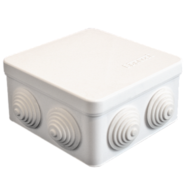 Коробка расп. ОП 105х105х56мм IP54 7 вводов (7 гермовводов) белый E.p.plast