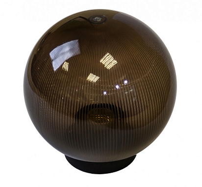 Светильник садово-парковый (d200, 60Вт. E27) шар, призма дымчатая