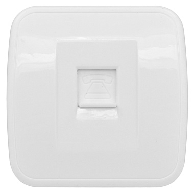 Розетка 1 ОП телефонная RJ11 EKF Минск белый