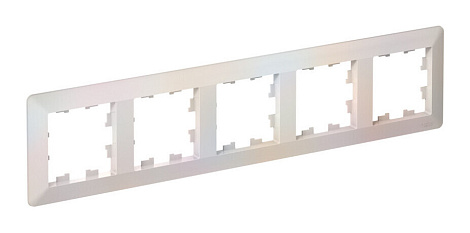 Рамка 5-постовая SE AtlasDesign Air жемчуг/дымчатый белый