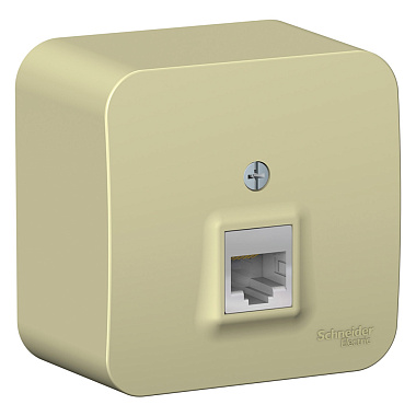 Розетка 1 ОП комп. RJ45 кат.5e (изол.пл.) SE Blanca бежевый