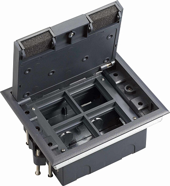 Люк на  8 модулей IP40 с монтажной коробкой в фальшпол System Electric MultiDesk