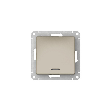 Переключатель 1 СП 10АХ с подсв. сх.6а механизм безвинт. зажим SE AtlasDesign шампань